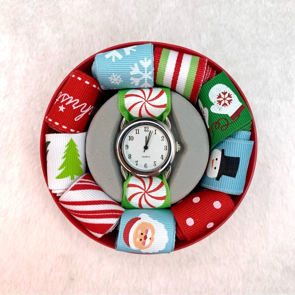Cupcakes & Cartwheels Quick Change Christmas Ribbon Watch